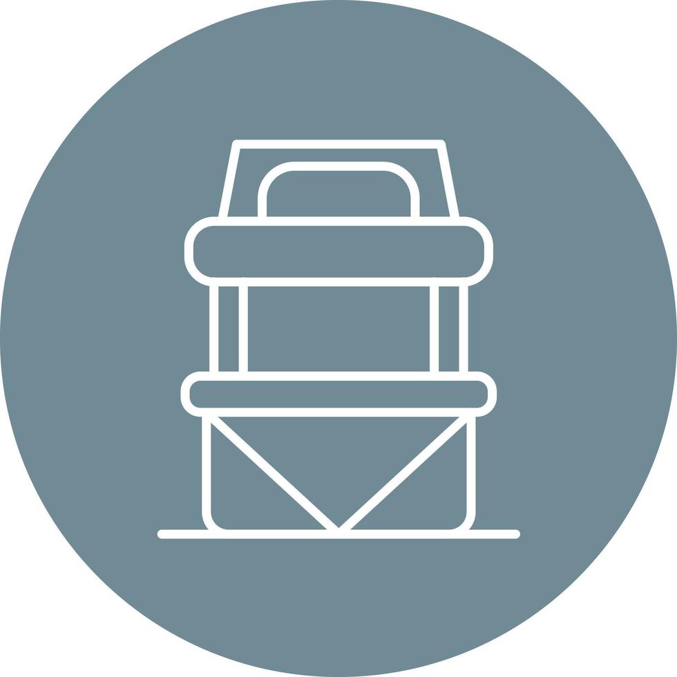 Food Stand Line Circle Background Icon vector