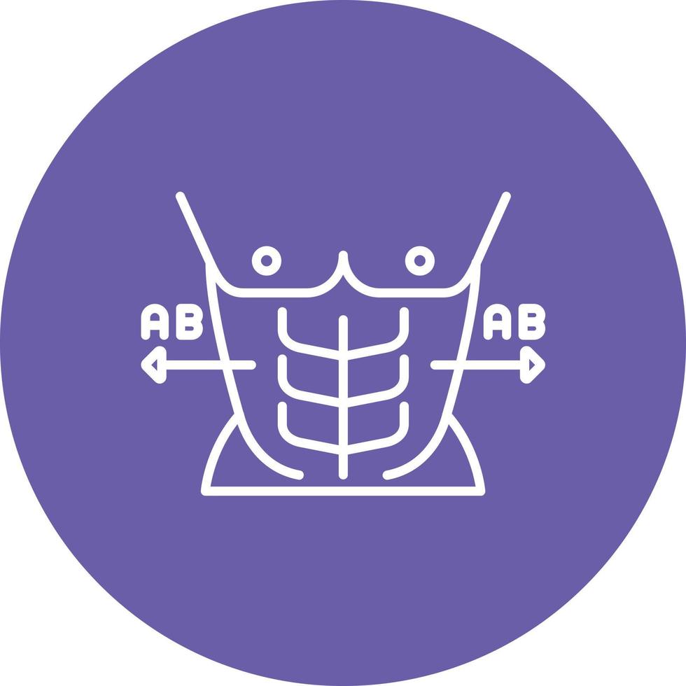 AB AB Routine Line Circle Background Icon vector