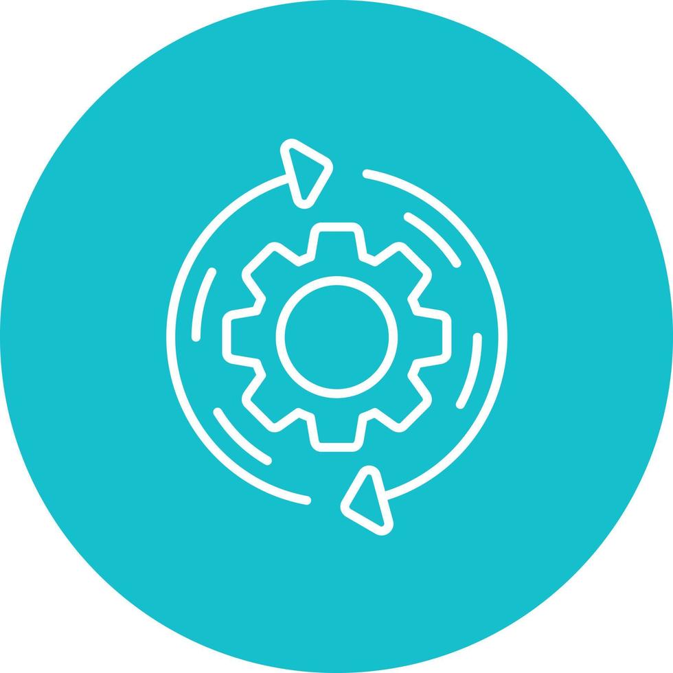 Reverse Engineering Line Circle Background Icon vector