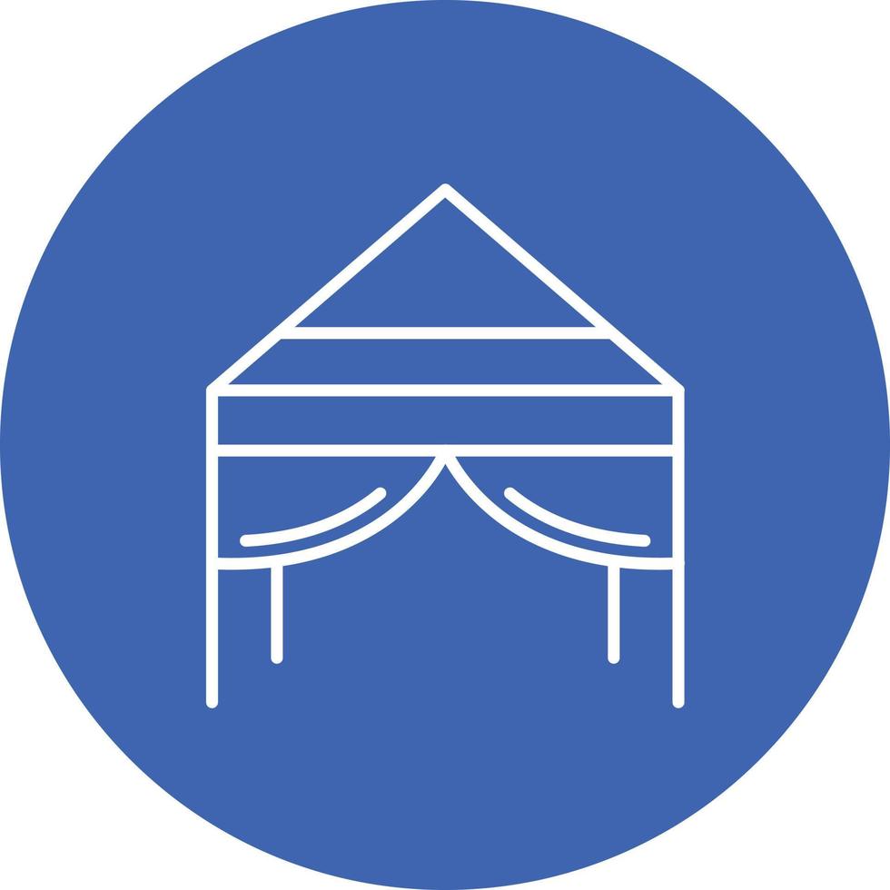 Tarp Line Circle Background Icon vector