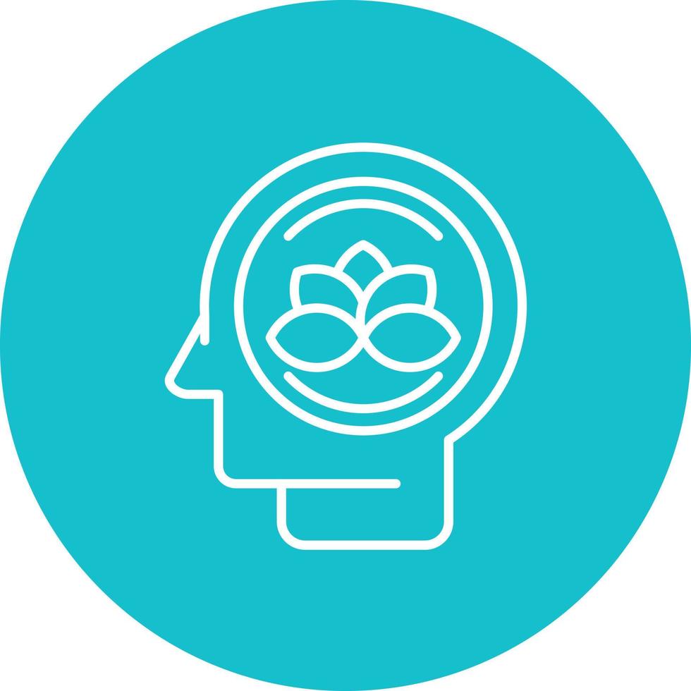 Relaxation Line Circle Background Icon vector