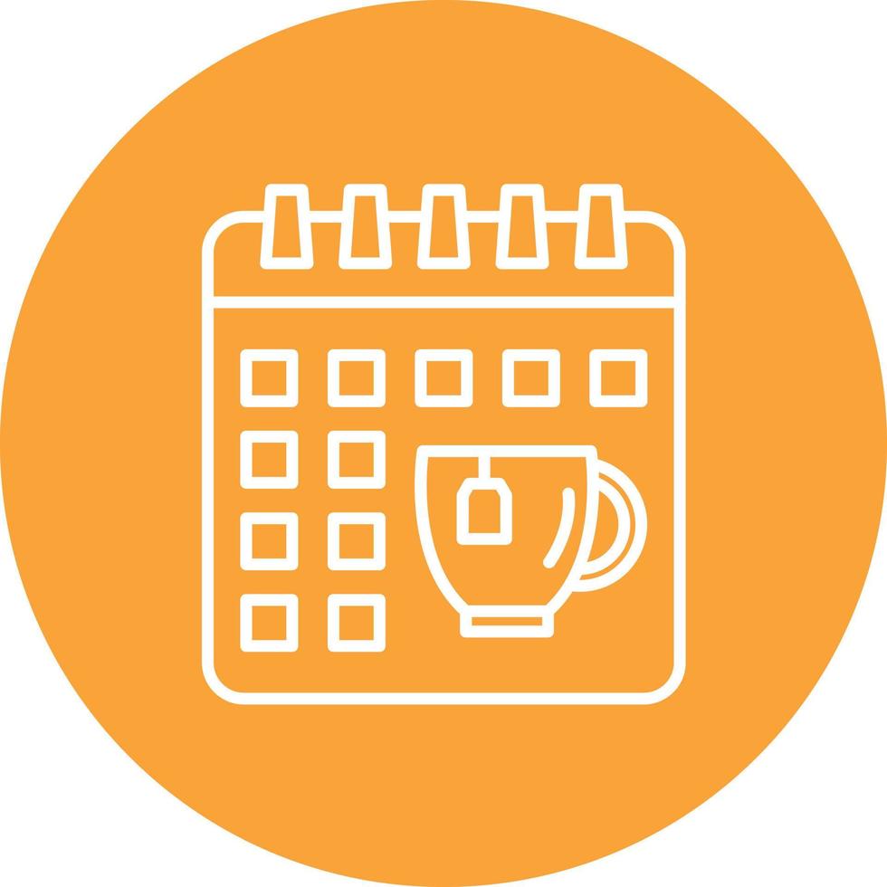 Weekend Break Line Circle Background Icon vector