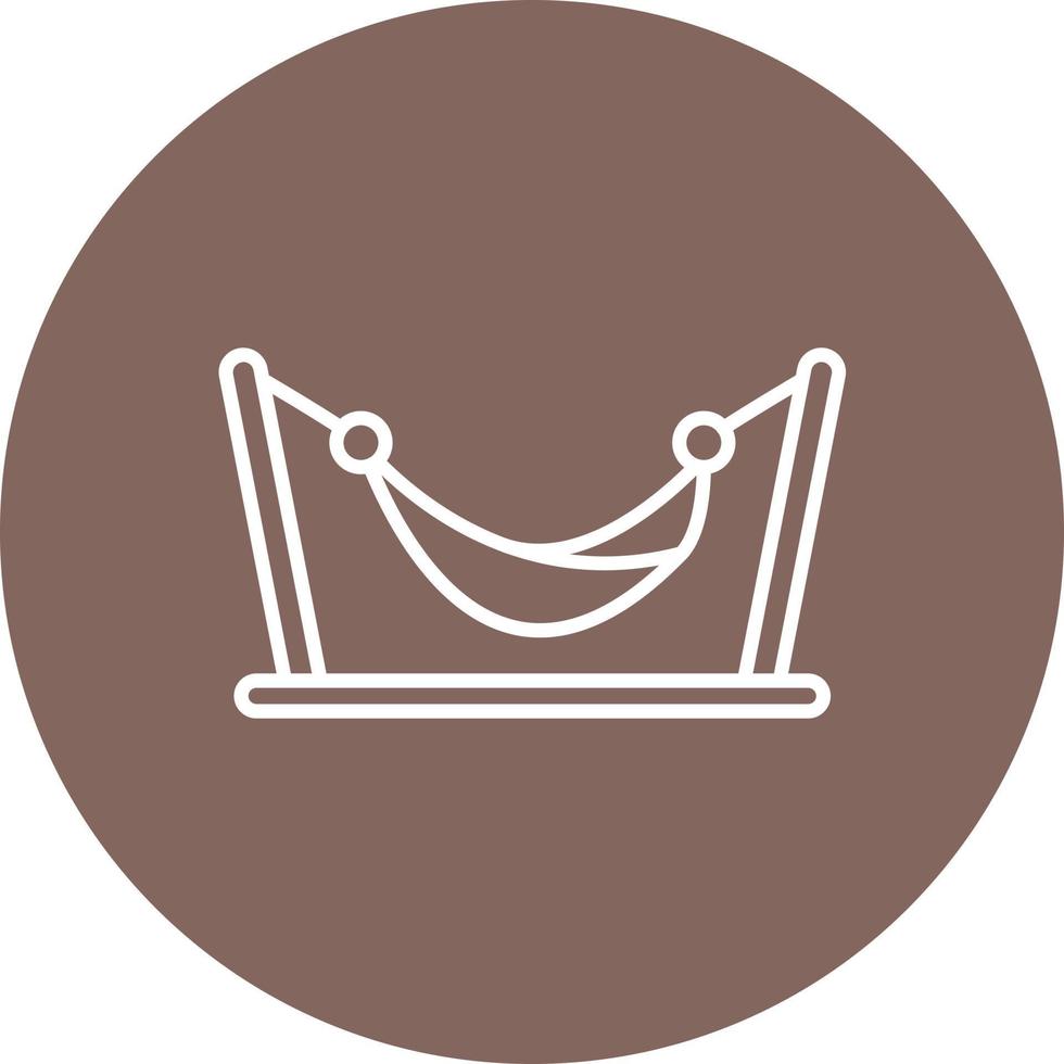 Hammock Line Circle Background Icon vector