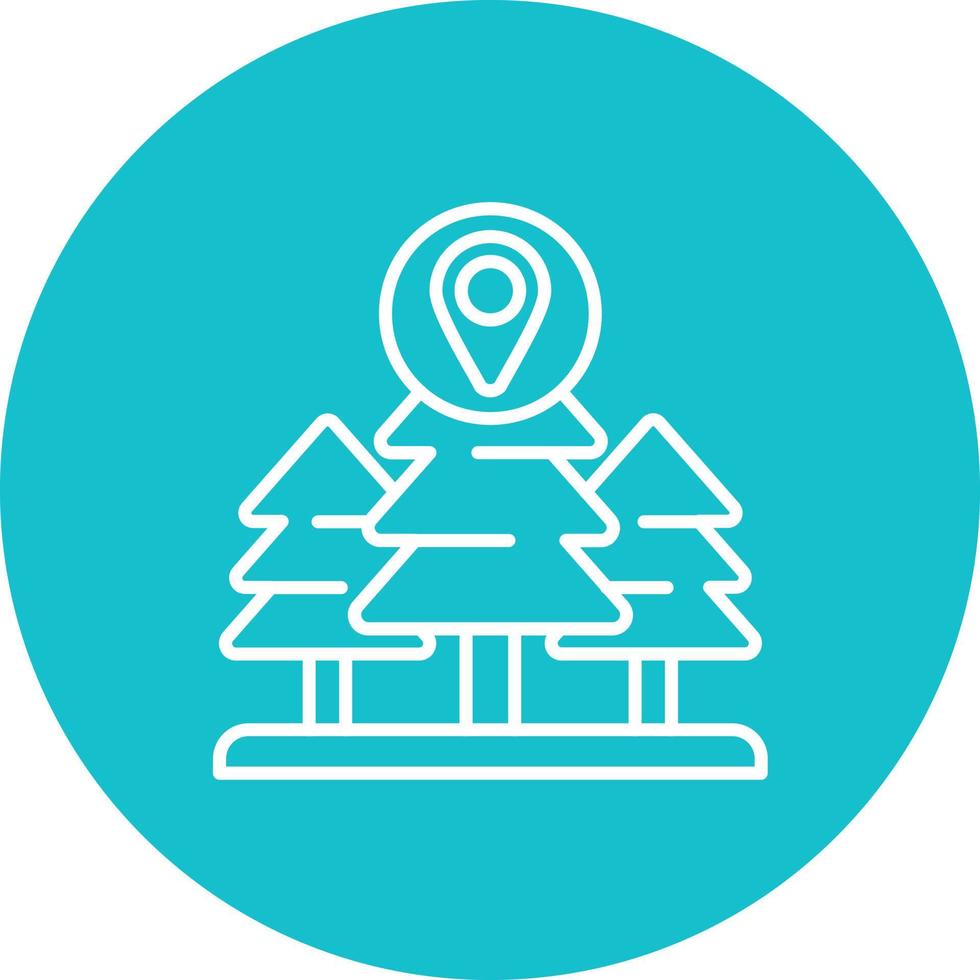 GPS Line Circle Background Icon vector