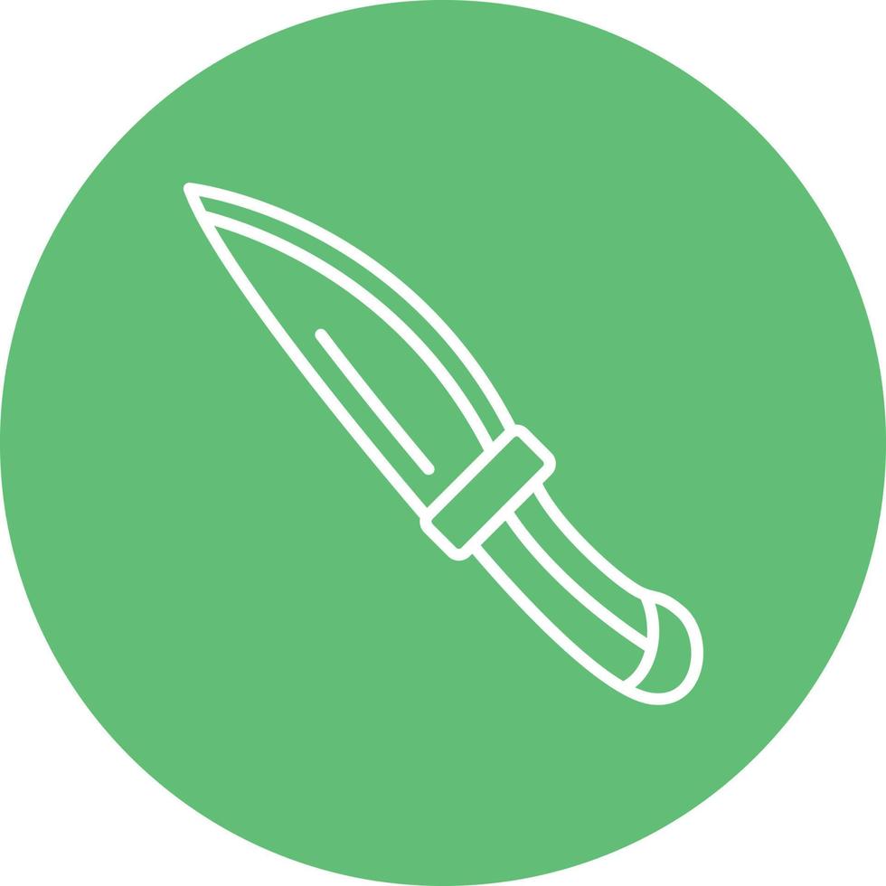 icono de fondo de círculo de línea de cuchillo vector