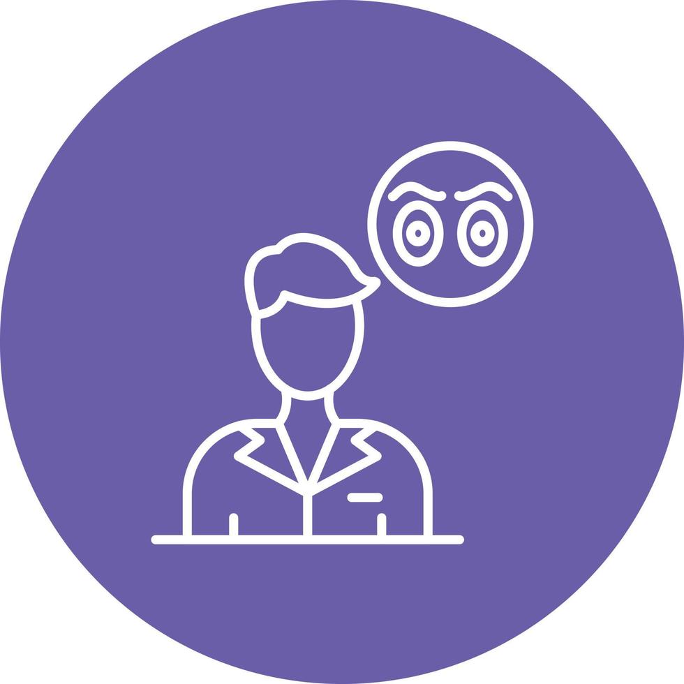 Ambiguous Line Circle Background Icon vector
