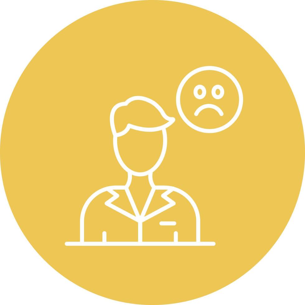 Self Awareness Line Circle Background Icon vector