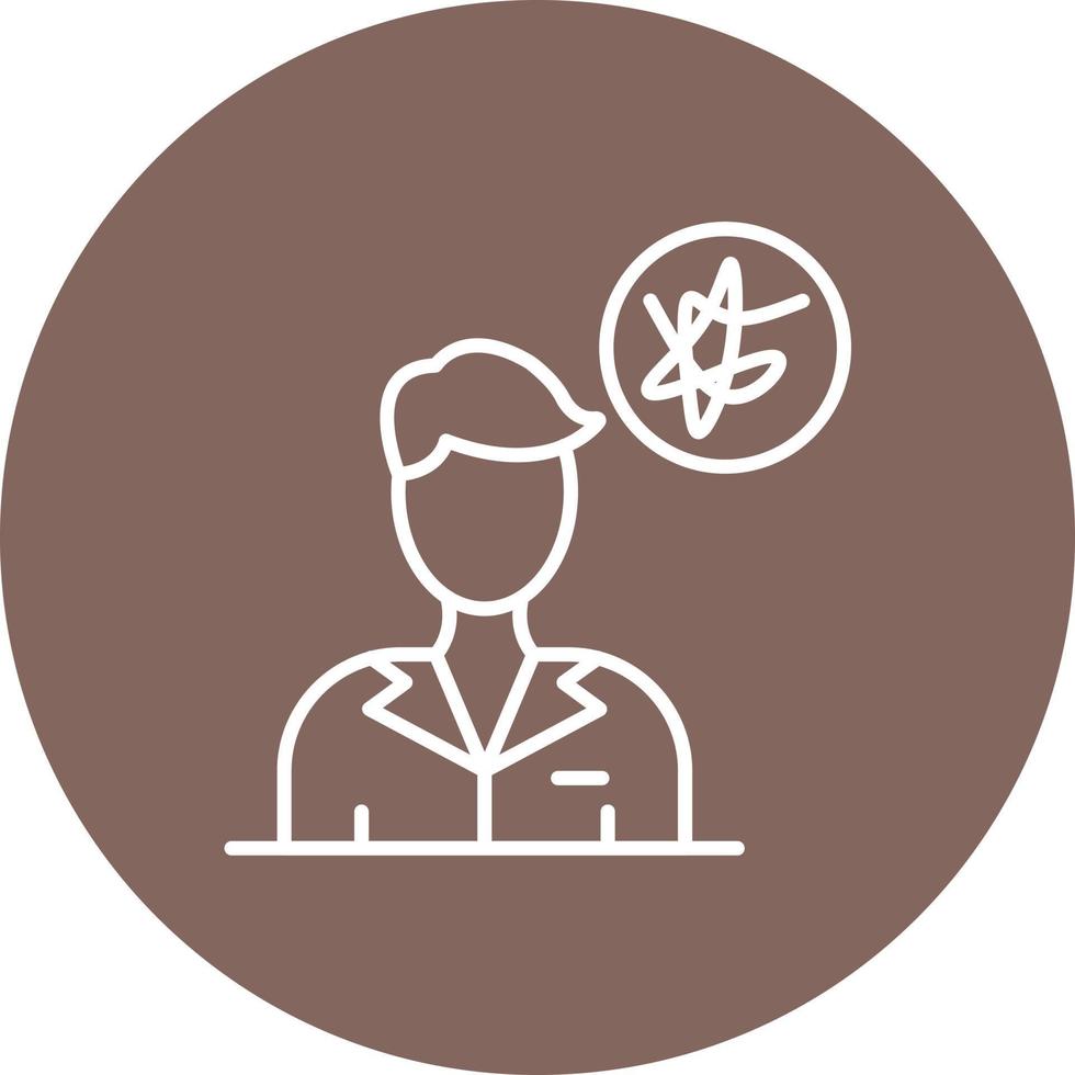 Mess Line Circle Background Icon vector