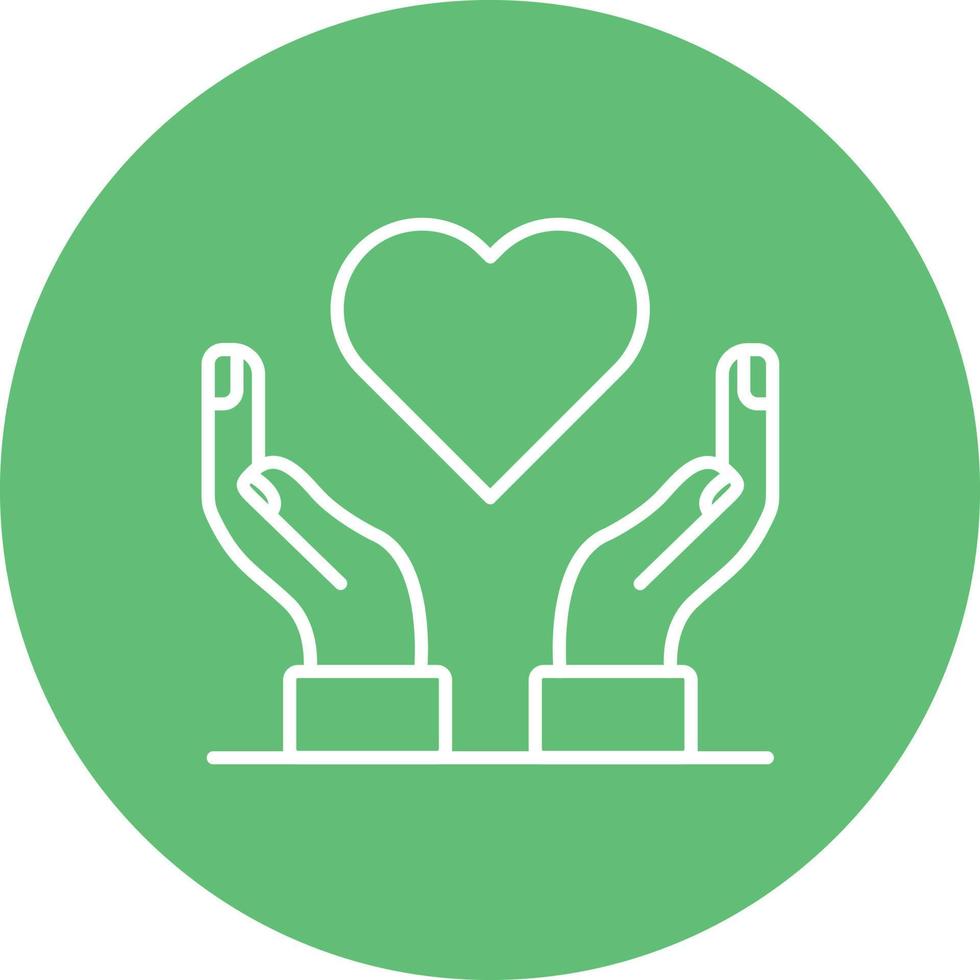 Self Care Line Circle Background Icon vector