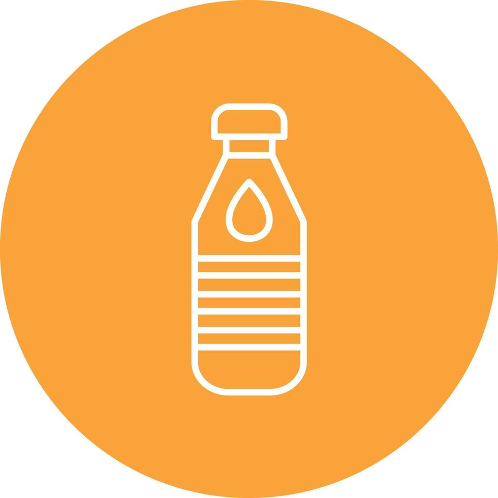 Bottle Line Circle Background Icon vector