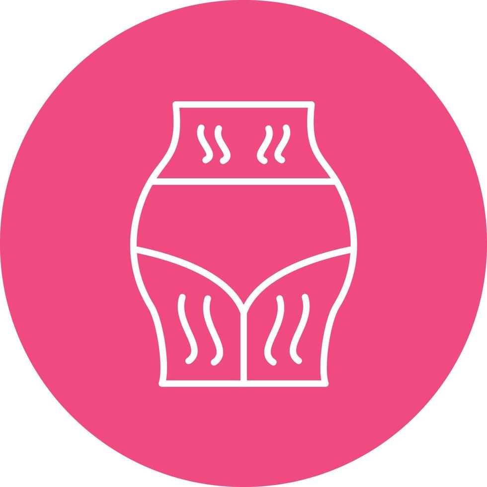 Stretchmarks Line Circle Background Icon vector
