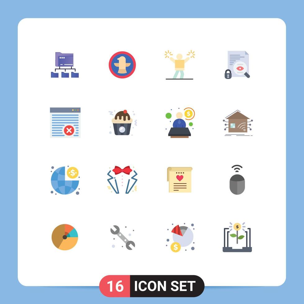 Stock Vector Icon Pack of 16 Line Signs and Symbols for internet surveillance cheerleader security file Editable Pack of Creative Vector Design Elements