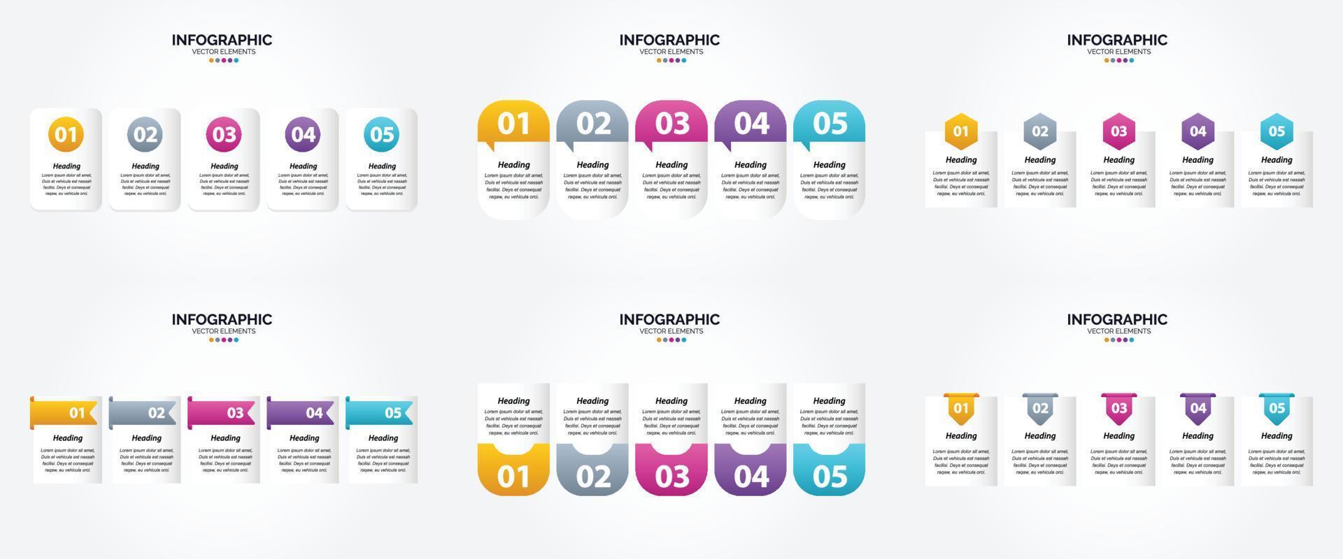 Bright and colorful vector illustration infographics set for advertising in brochures. flyers. and magazines.