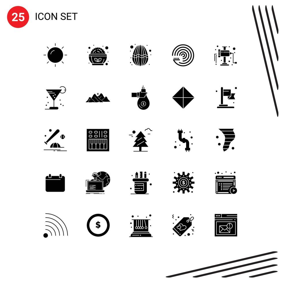 User Interface Pack of 25 Basic Solid Glyphs of manual scince easter forecasting model forecasting Editable Vector Design Elements