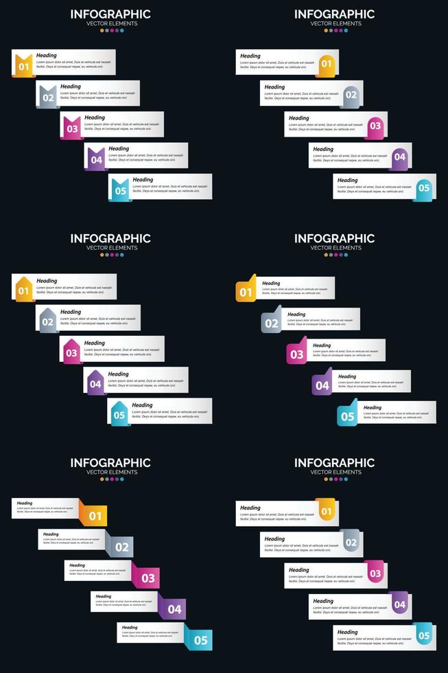 impresiona a tu audiencia con infografías vectoriales profesionales en tu presentación. vector