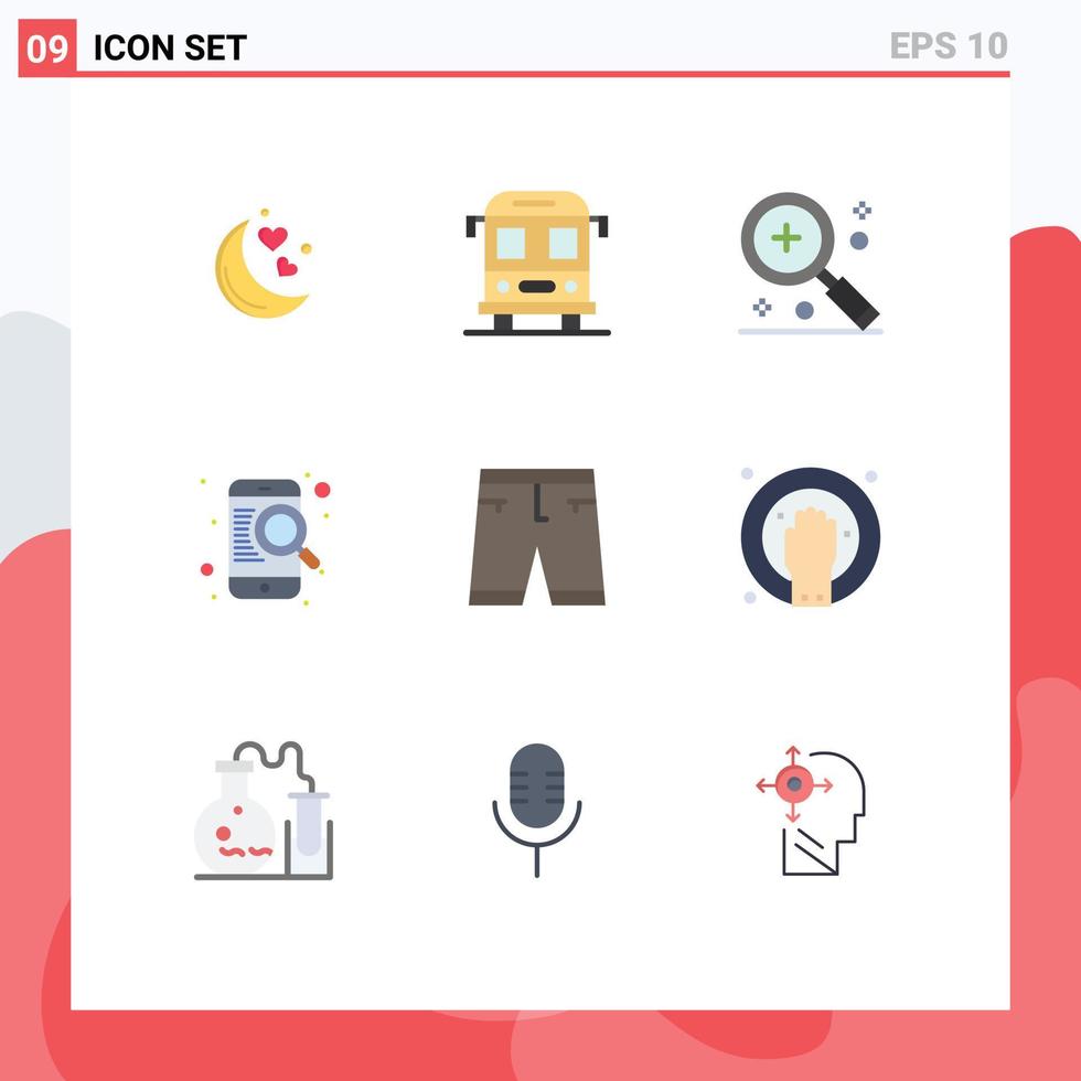 Modern Set of 9 Flat Colors and symbols such as clothe online find search find Editable Vector Design Elements