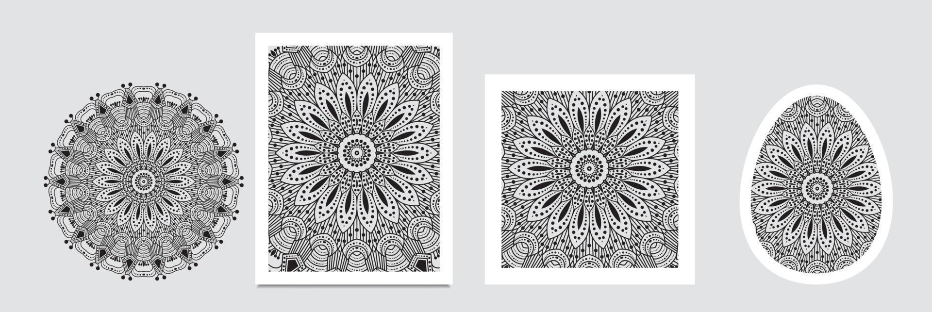 mandala para pintura acrilica. pintura puntual punto a punto. diseño abstracto de mandala en estilo de pintura de puntos ornamento redondo étnico.fondo dibujado a mano. islam, árabe, indio vector