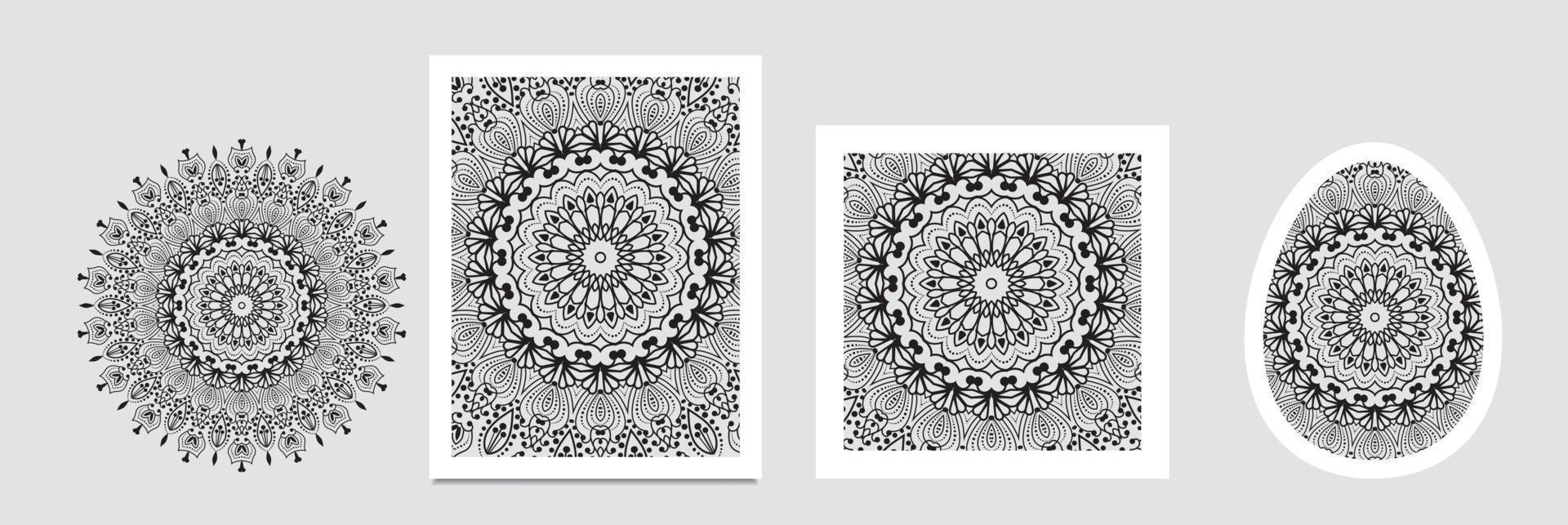 Luxury mandala background for book cover, wedding invitation, or other project vector
