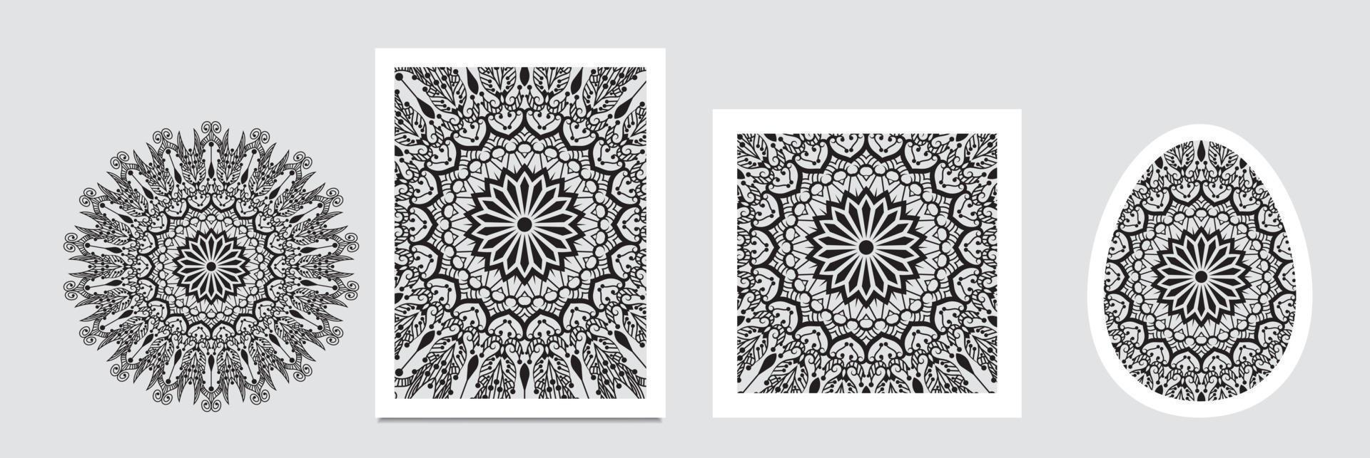 bandera de mandalas fondo de mandala de flores decorativas con lugar para texto. gráficos abstractos coloridos. estilo árabe islámico oriental vector