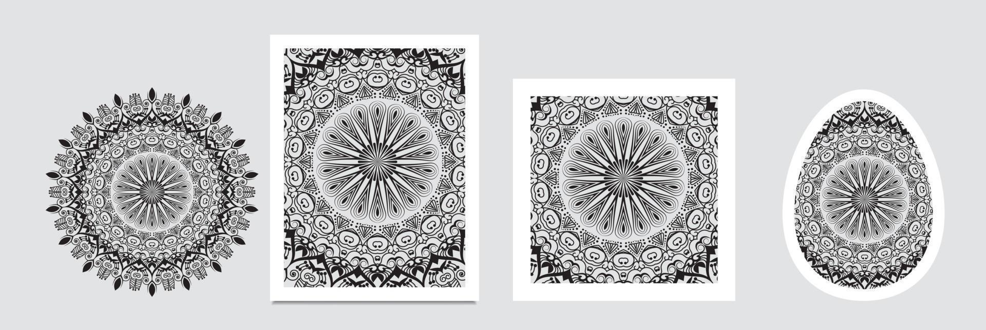 Mandala background. Vintage pattern with round ornament, decorative indian medallion, abstract flower element vector