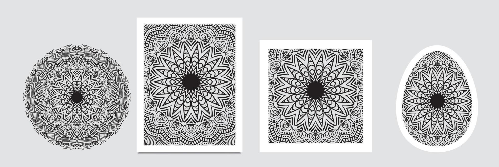 Mandala, abstract tibetan flower background. Indian medallion pattern. Vintage bohemian design vector