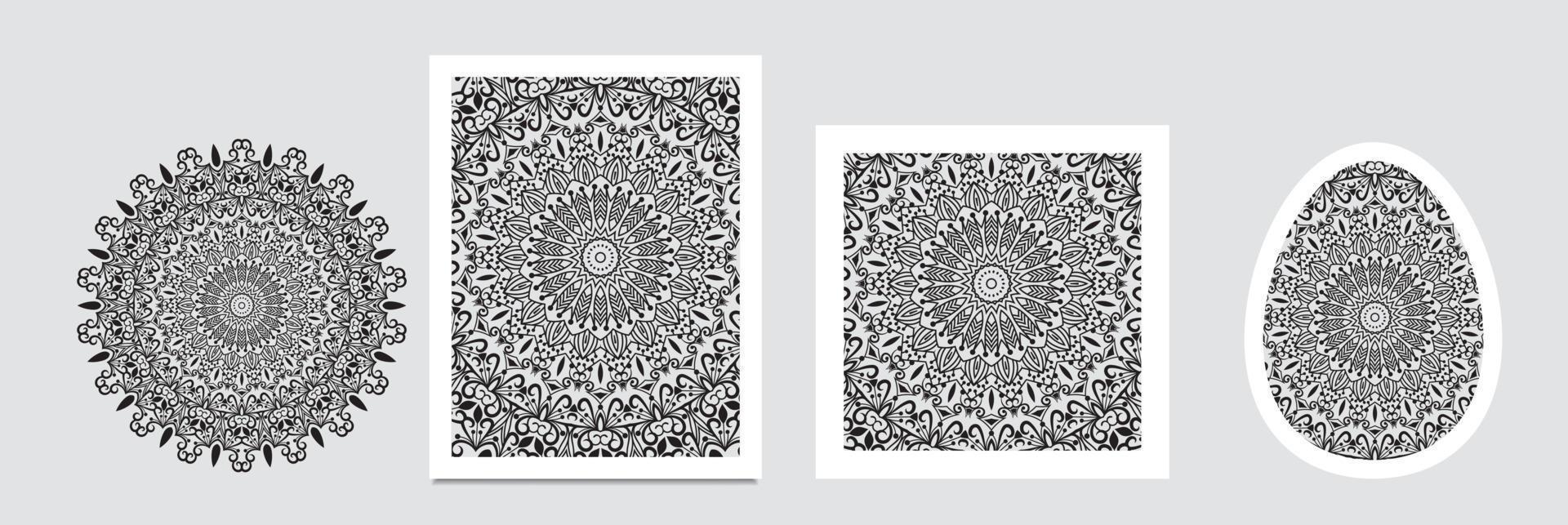 Decorative flower mandala background with place for text. Colorful abstract graphics. Arabic Islamic east style. Vector color illustration