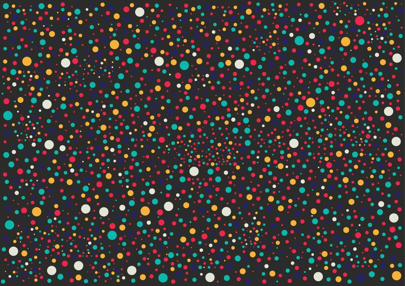 Abstract colorful dotted background vector. Black backdrop. Night sky with stars. Space for text. Texture vector