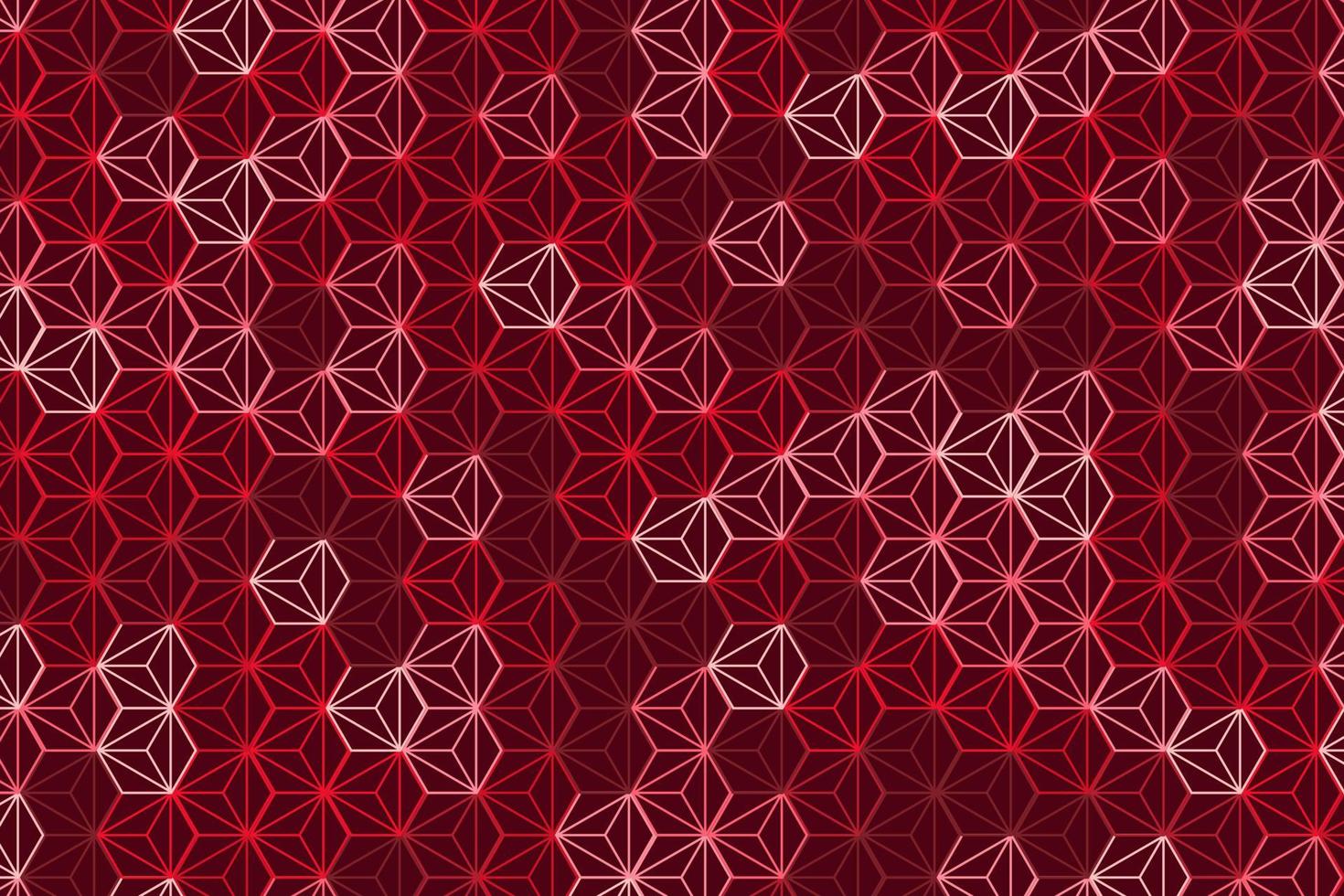 Pattern with geometric elements in red tones abstract gradient background vector