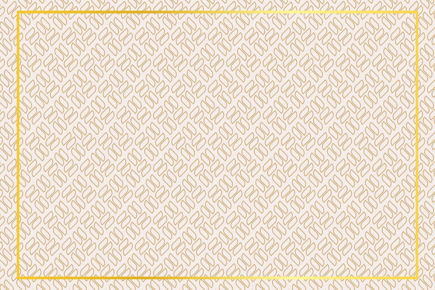 Pattern with geometric elements in golden tones and golden frame, abstract background for design vector