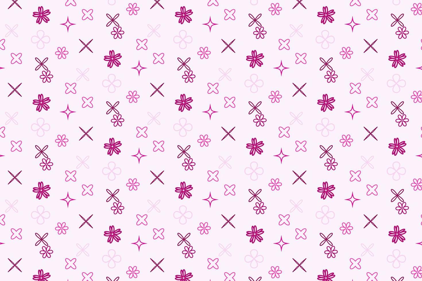 Pattern with floral geometric elements in pink tones, abstract background for design vector