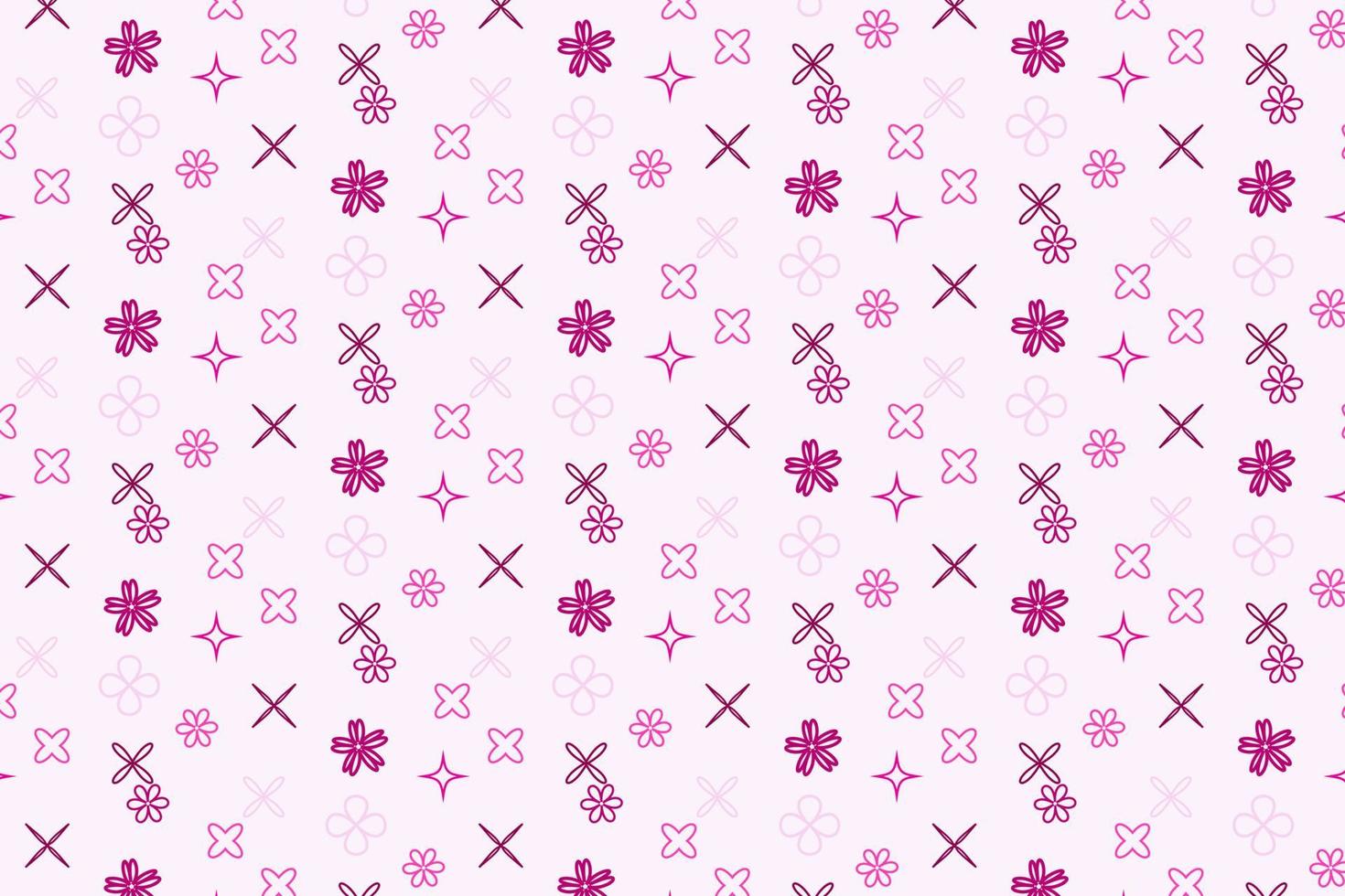 Pattern with floral geometric elements in pink tones, abstract background for design vector