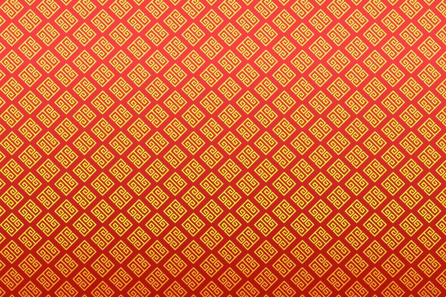Pattern with geometric elements in red-gold tones, abstract background for design vector