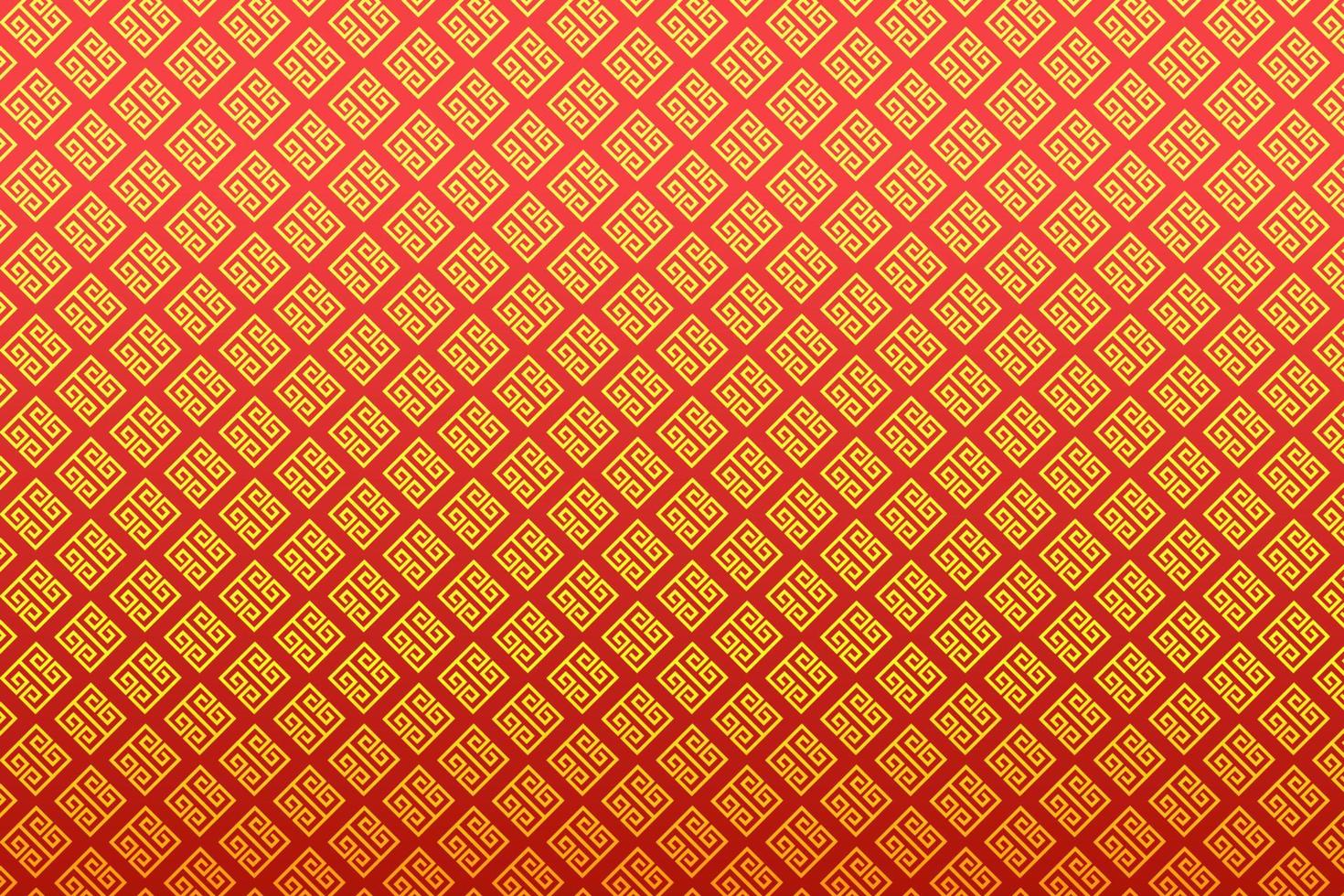 Pattern with geometric elements in red-gold tones, abstract background for design vector