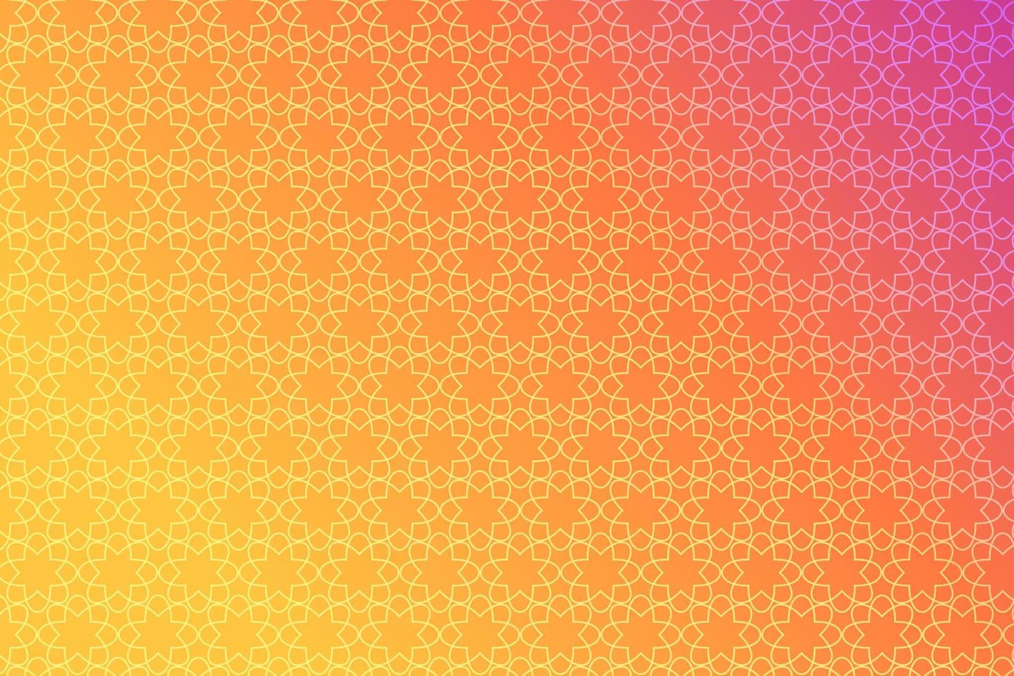 Pattern with geometric elements in yellow-pink tones. Abstract gradient background vector
