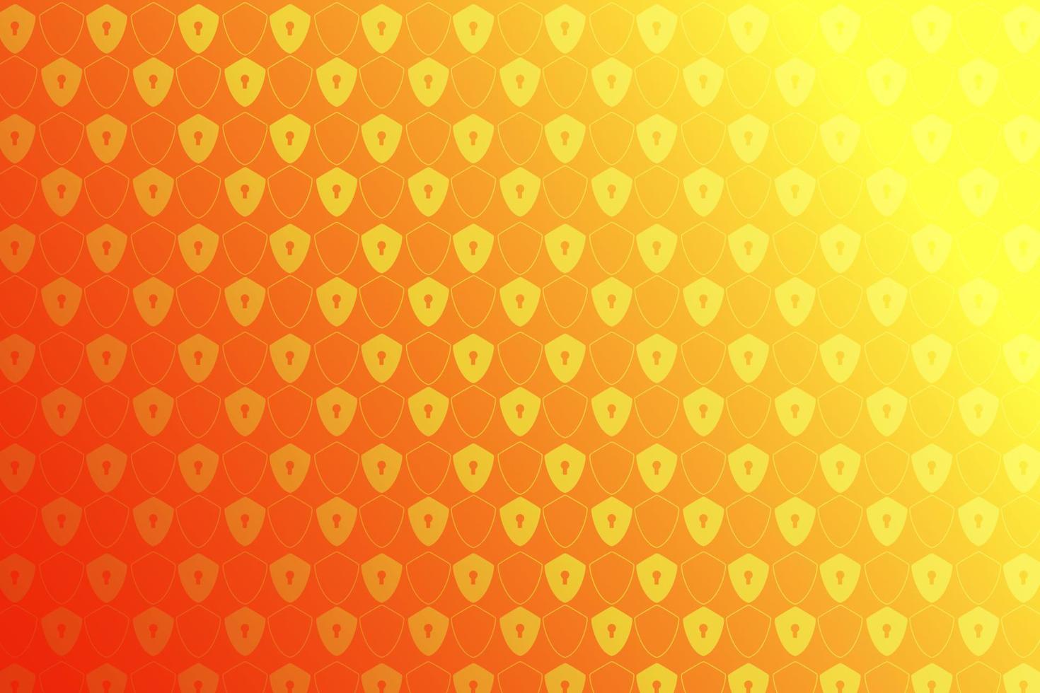 Pattern with key icon preventive meaning In yellow-orange tones, gradients. abstract background for design. vector