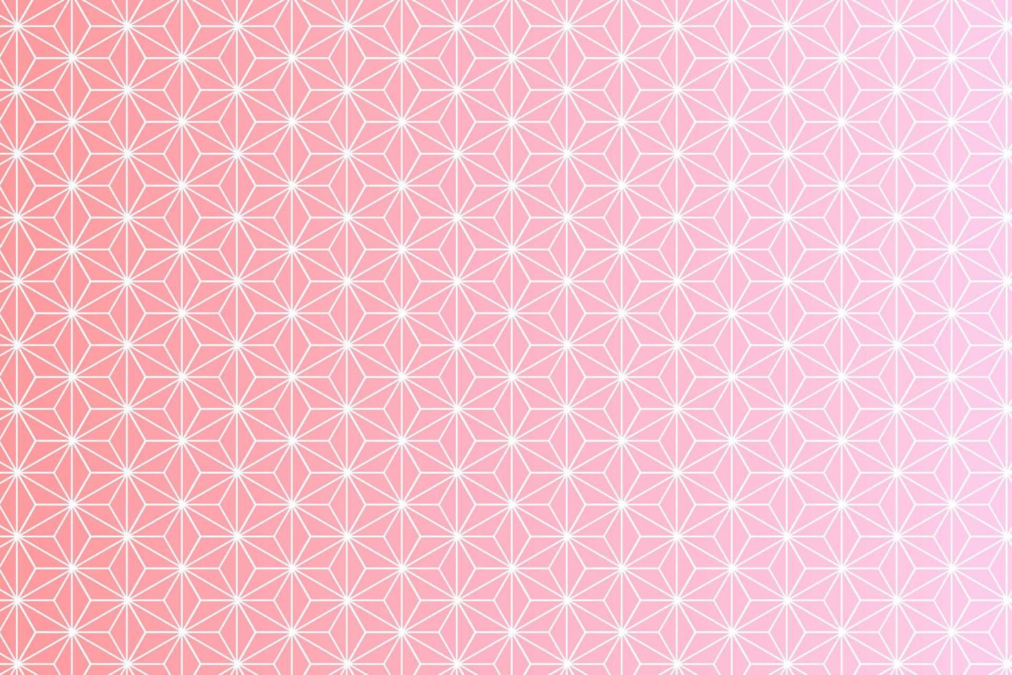 Pattern with geometric elements in pink-gold tones, abstract gradient background vector