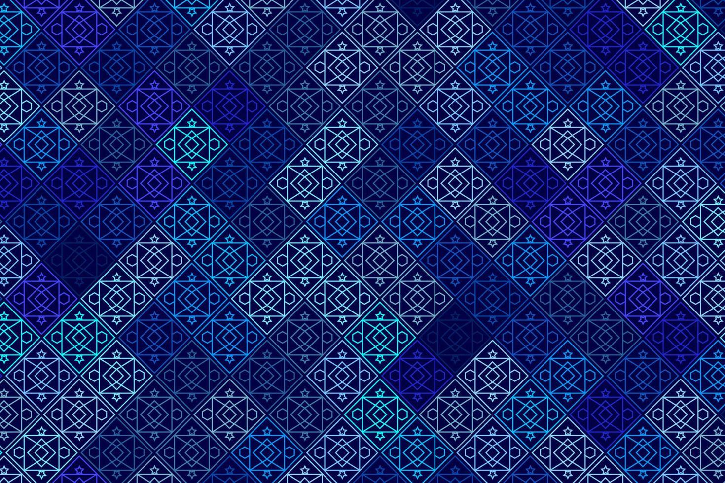 Pattern with geometric elements in blue tones. Abstract gradient background vector