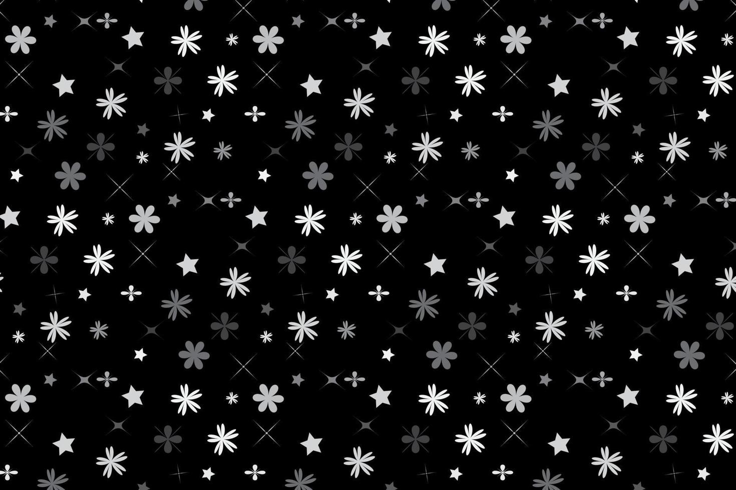 Pattern with floral geometric elements in gray-black tones. abstract background vector