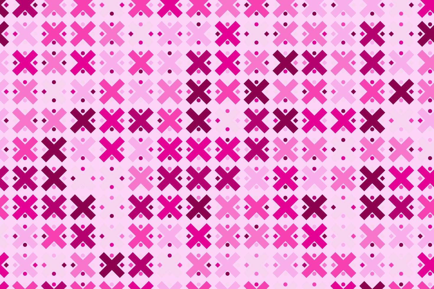 Pattern with geometric elements in pink tones, abstract gradient background, vector