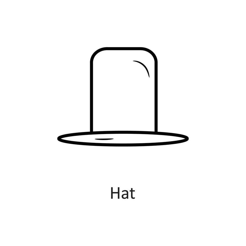 Hat vector outline Icon Design illustration. Holiday Symbol on White background EPS 10 File