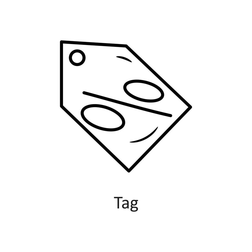 Tag vector outline Icon Design illustration. Holiday Symbol on White background EPS 10 File