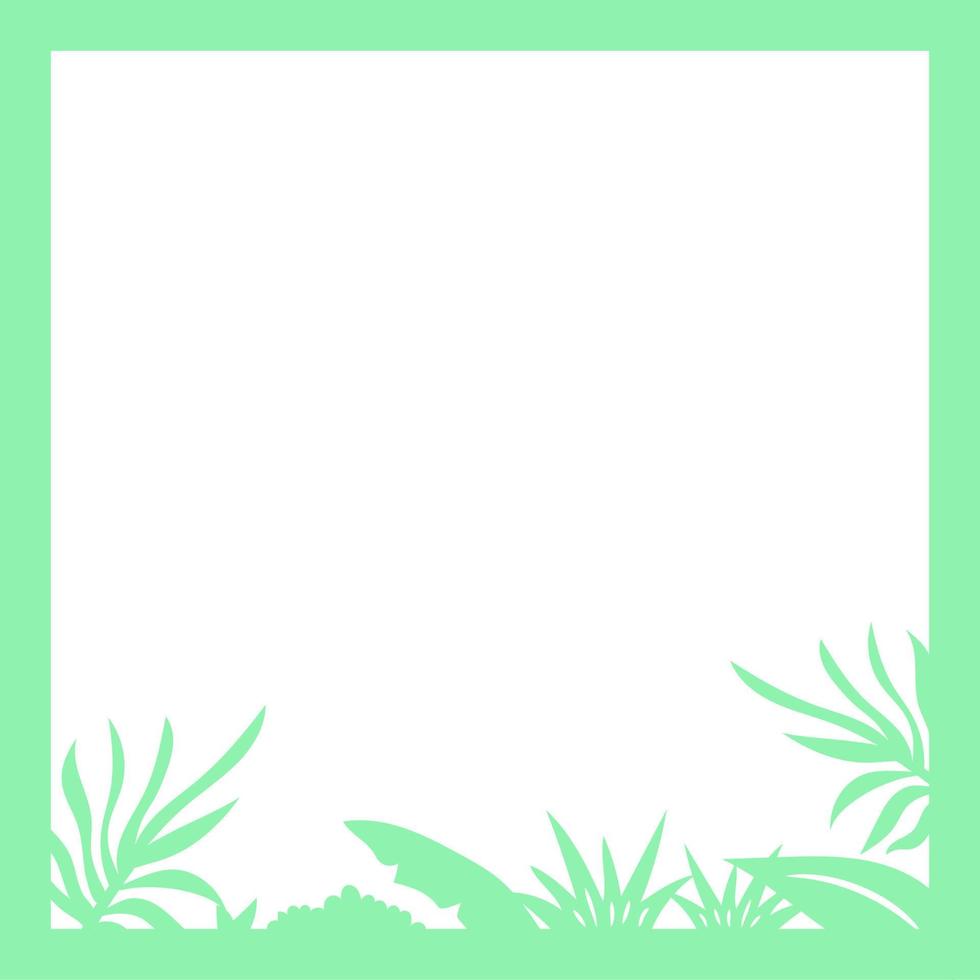 Illustration frame with elements of flora leaves. vector