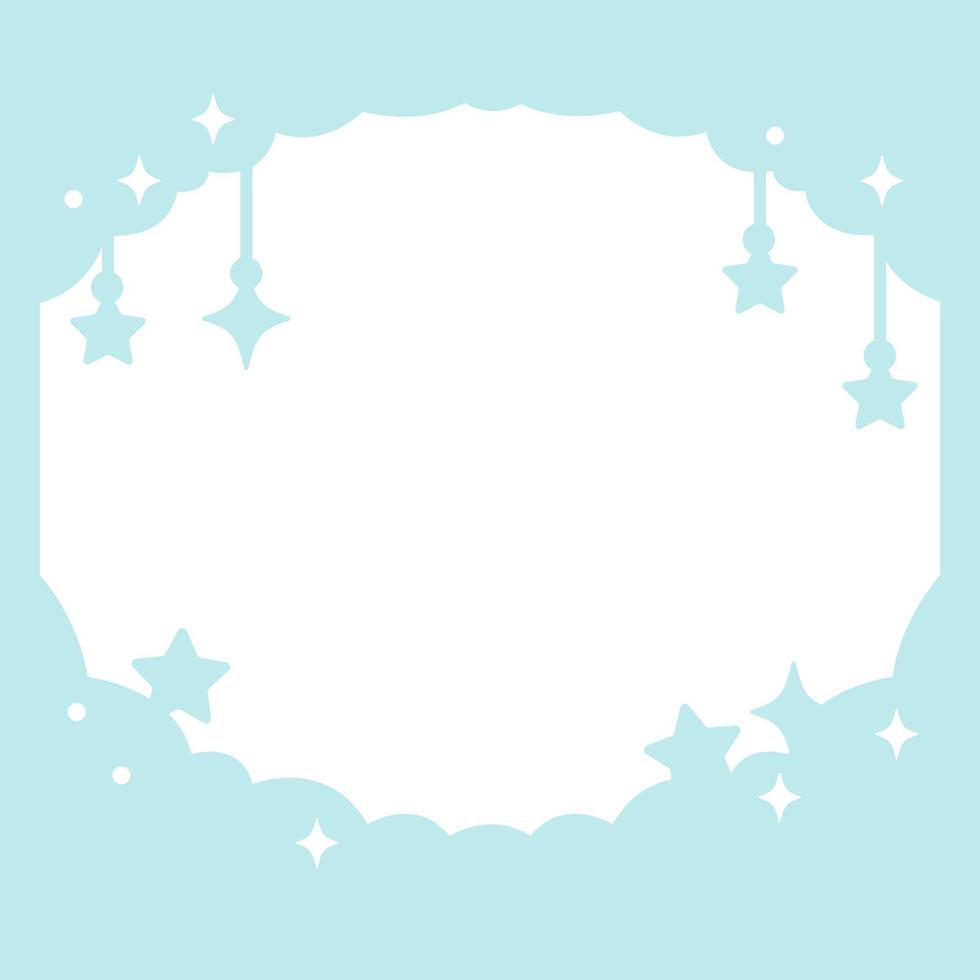 Decorative frame with stars. vector