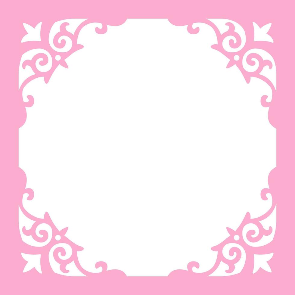 Frame with decorative elements ornaments. vector