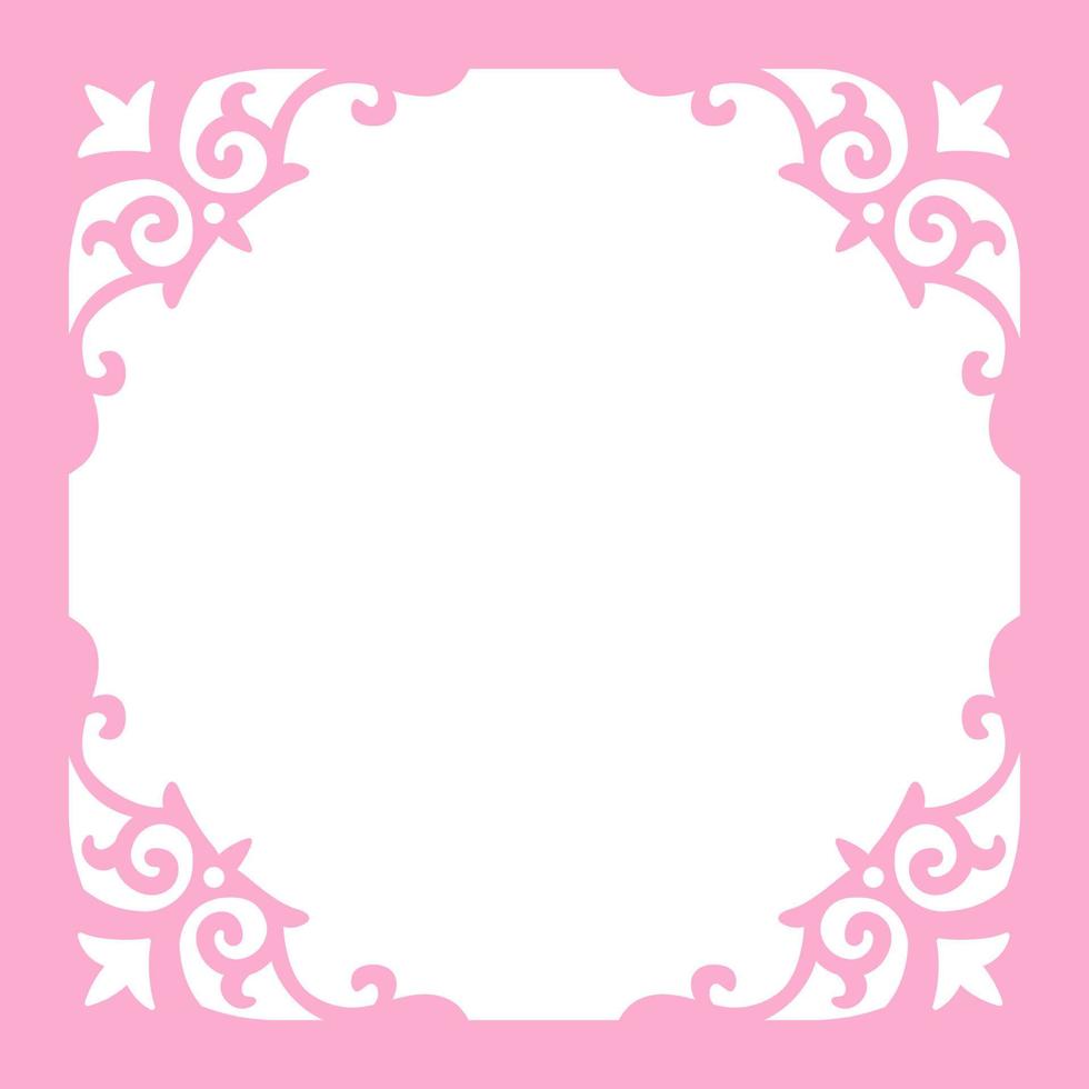 Frame with decorative elements ornaments. vector