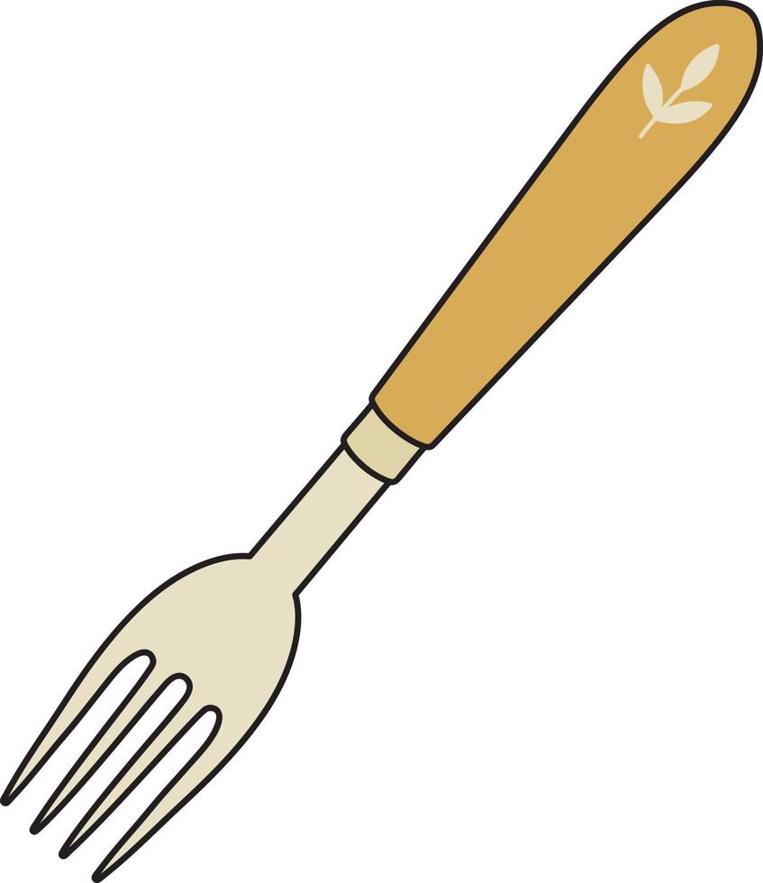 ilustración de un tenedor de un artículo de cocina. vector