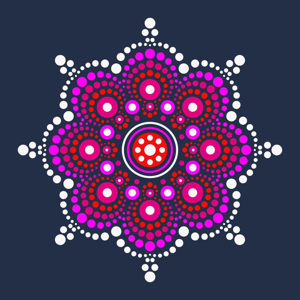 patrón de ornamento redondo de mandala étnico vector