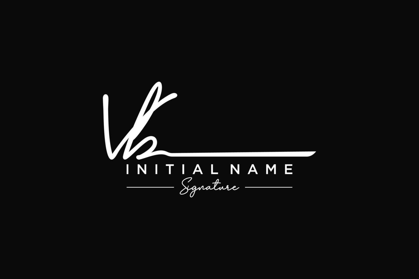 Initial VB signature logo template vector. Hand drawn Calligraphy lettering Vector illustration.