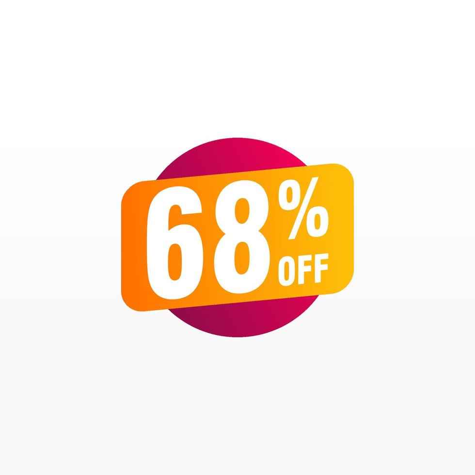 68 discount, Sales Vector badges for Labels, , Stickers, Banners, Tags, Web Stickers, New offer. Discount origami sign banner.