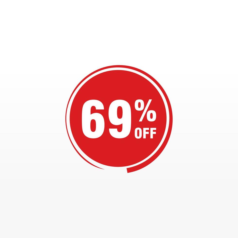 69 discount, Sales Vector badges for Labels, , Stickers, Banners, Tags, Web Stickers, New offer. Discount origami sign banner.